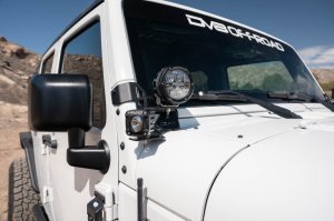 Jeep Wrangler JK Dual Pod Light Mounts - Front - DV8 Offroad - Black - `07-`18